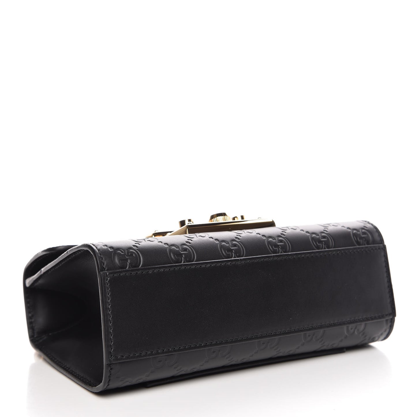 Guccissima Small Padlock Shoulder Bag Black