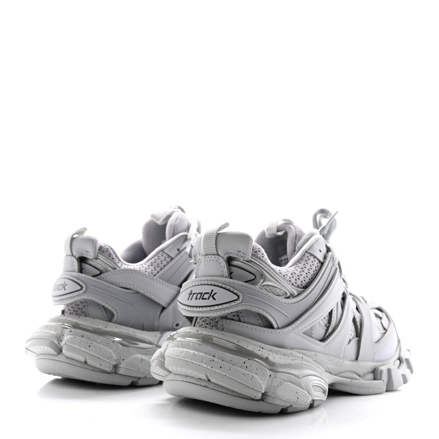 Balenciaga Rubber Mesh Fabric Monocolor Recycled Sole Womens Track Sneakers 35 Medium Grey 4 of 13