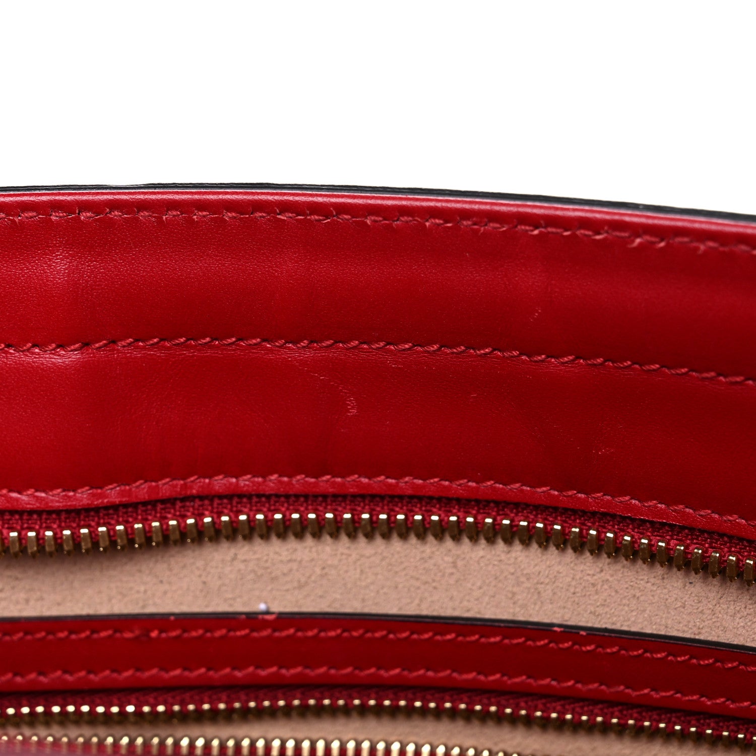 Gucci Guccissima Small Zippered Bucket Tote Hibiscus Red 13 of 20