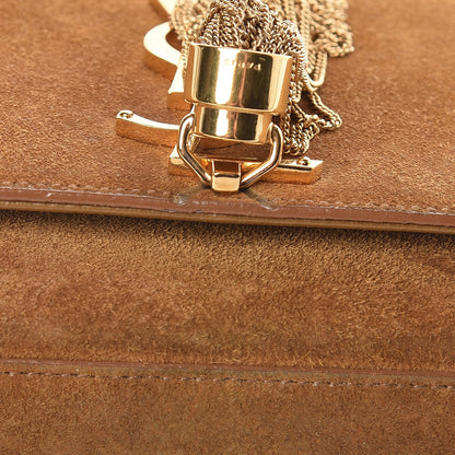 Saint Laurent Suede Small Classic Monogram Kate Tassel Satchel Light Ochre 15 of 21