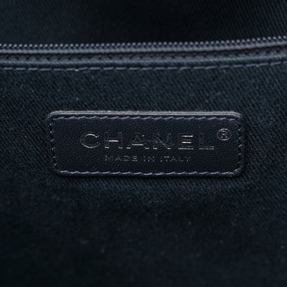 Chanel Denim Large Deauville Tote Dark Blue 6 of 11
