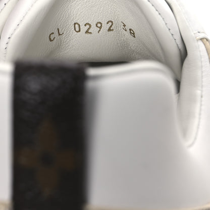 Louis Vuitton Calfskin Damier Azur Run Away Sneakers 38 White 10 of 10