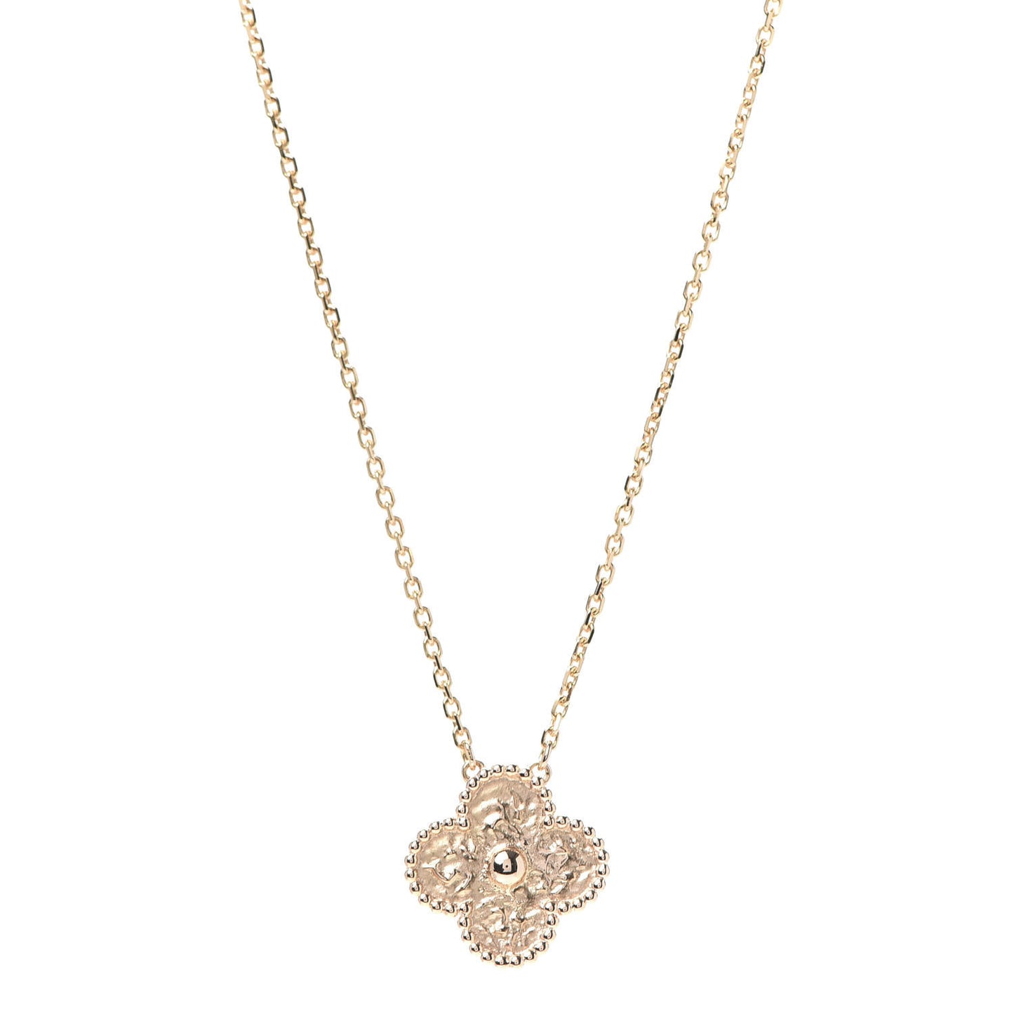 18K Rose Gold Vintage Alhambra Pendant Necklace