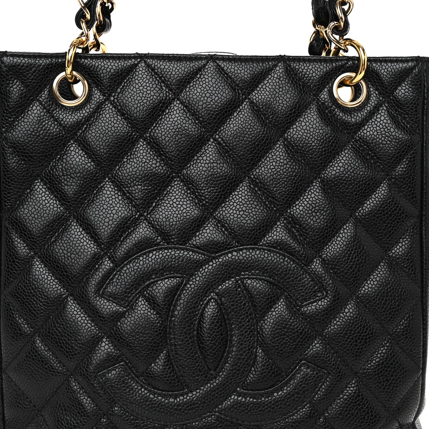 Chanel Caviar Quilted Petit Shopping Tote PST Black 8 of 10