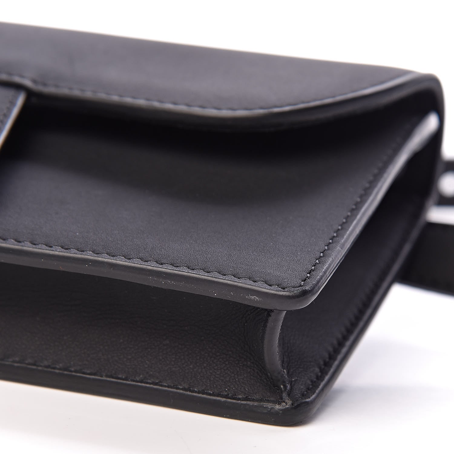 Christian Dior Ultra Matte Calfskin Saddle Belt Bag Black 9 of 11