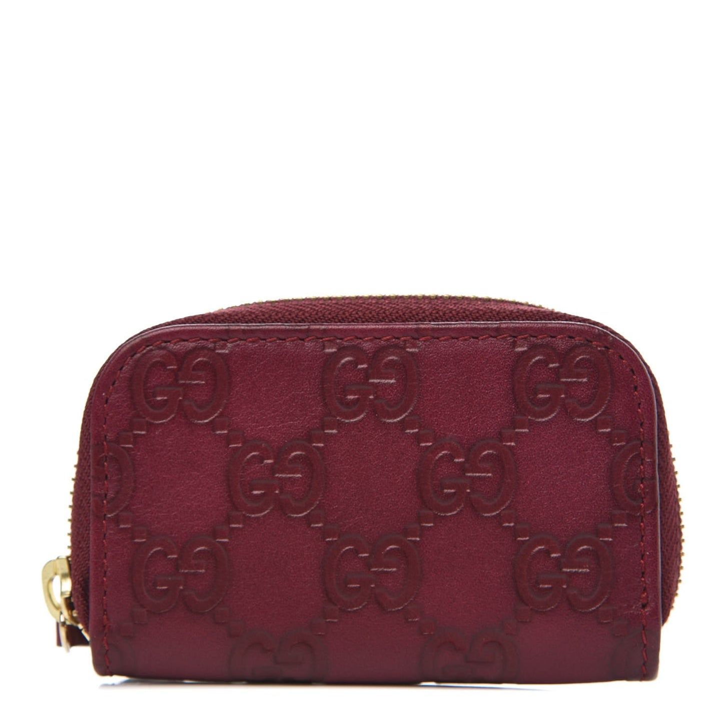 Guccissima Zip Around Card Case Red