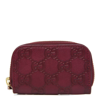 Gucci Guccissima Zip Around Card Case Red 1 of 7