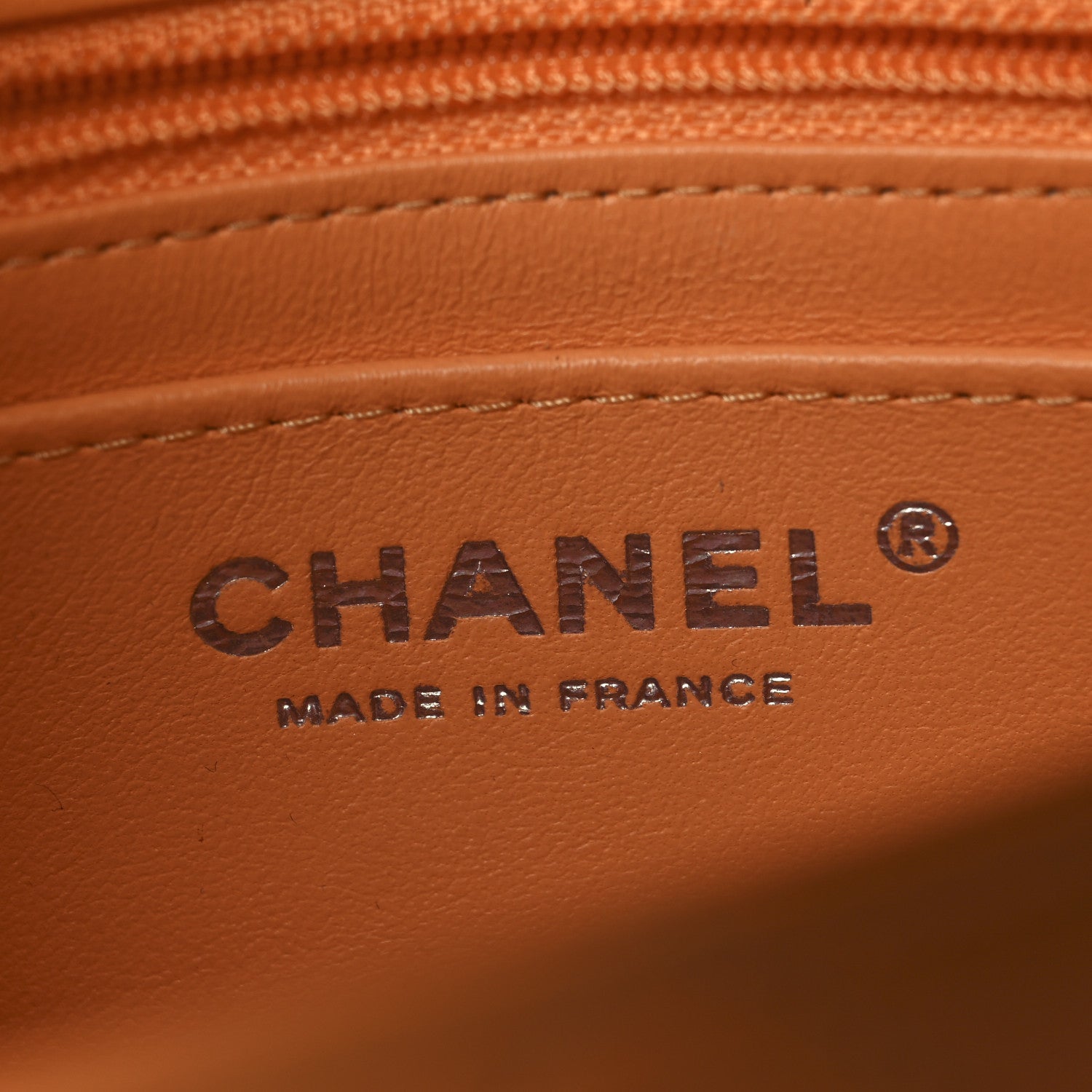 Chanel Lambskin Quilted Mini Rectangular Flap Orange 6 of 14