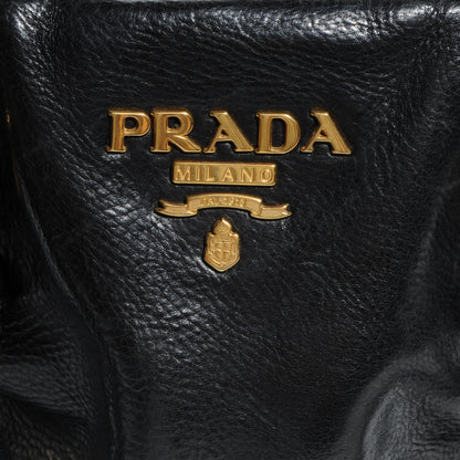 Prada Glace Calf Bowler Bag Black 10 of 10