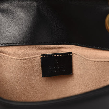 Gucci Calfskin Matelasse Mini GG Marmont Shoulder Bag Black 8 of 11