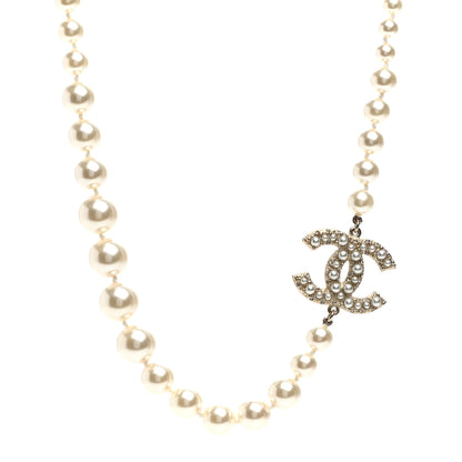 Chanel Pearl CC 100th Anniversary Necklace Light Gold 1 of 5