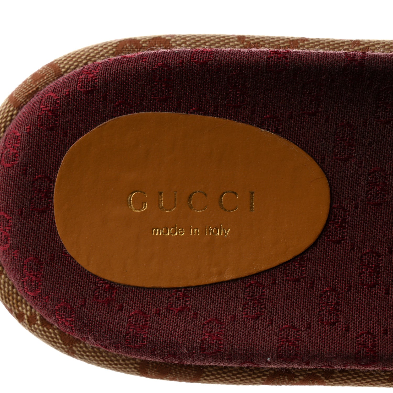 Gucci Canvas GG Monogram Angelina Platform Slide Sandals 40 Beige Ruggine 6 of 9