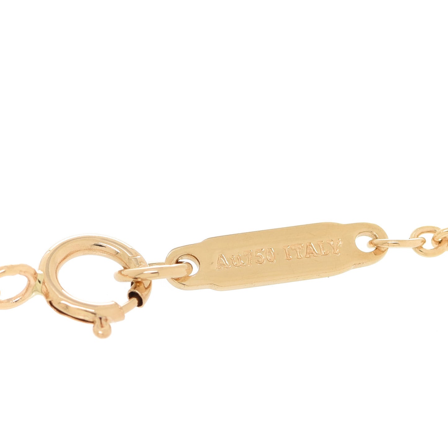 18K Yellow Gold Diamond Tag Chain Bracelet