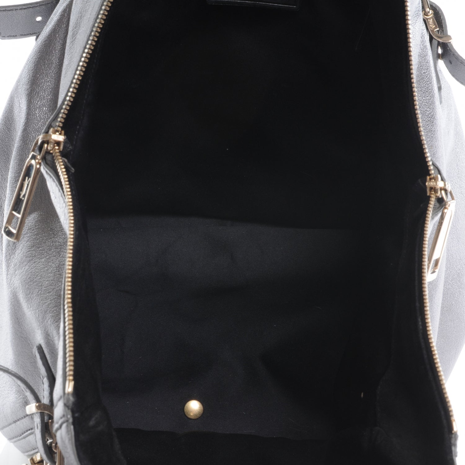 Saint Laurent Leather Medium Downtown Tote Silver 5 of 7