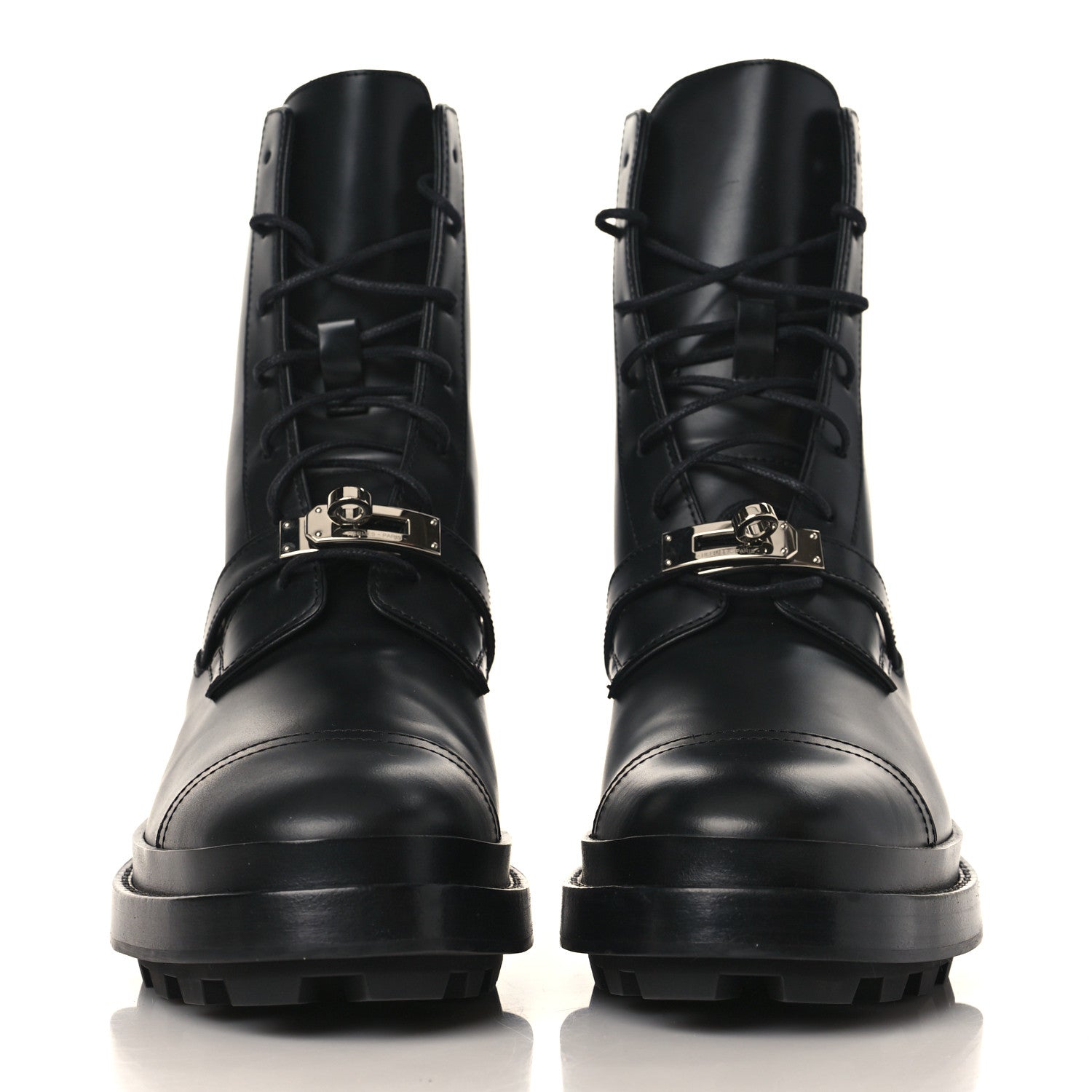 Hermes Glossed Calfskin Funk Ankle Boots 39.5 Black 2 of 9
