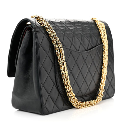 Chanel Lambskin Quilted Medium Double Flap Bijoux Chain Black 3 of 13