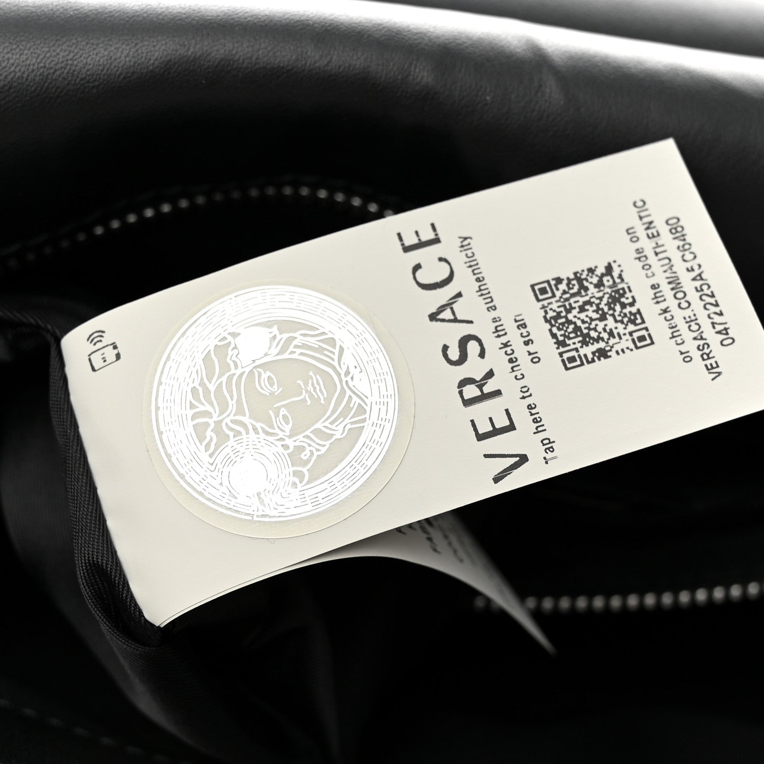 Versace Calfskin Small Biker Chain Satchel Black 7 of 12