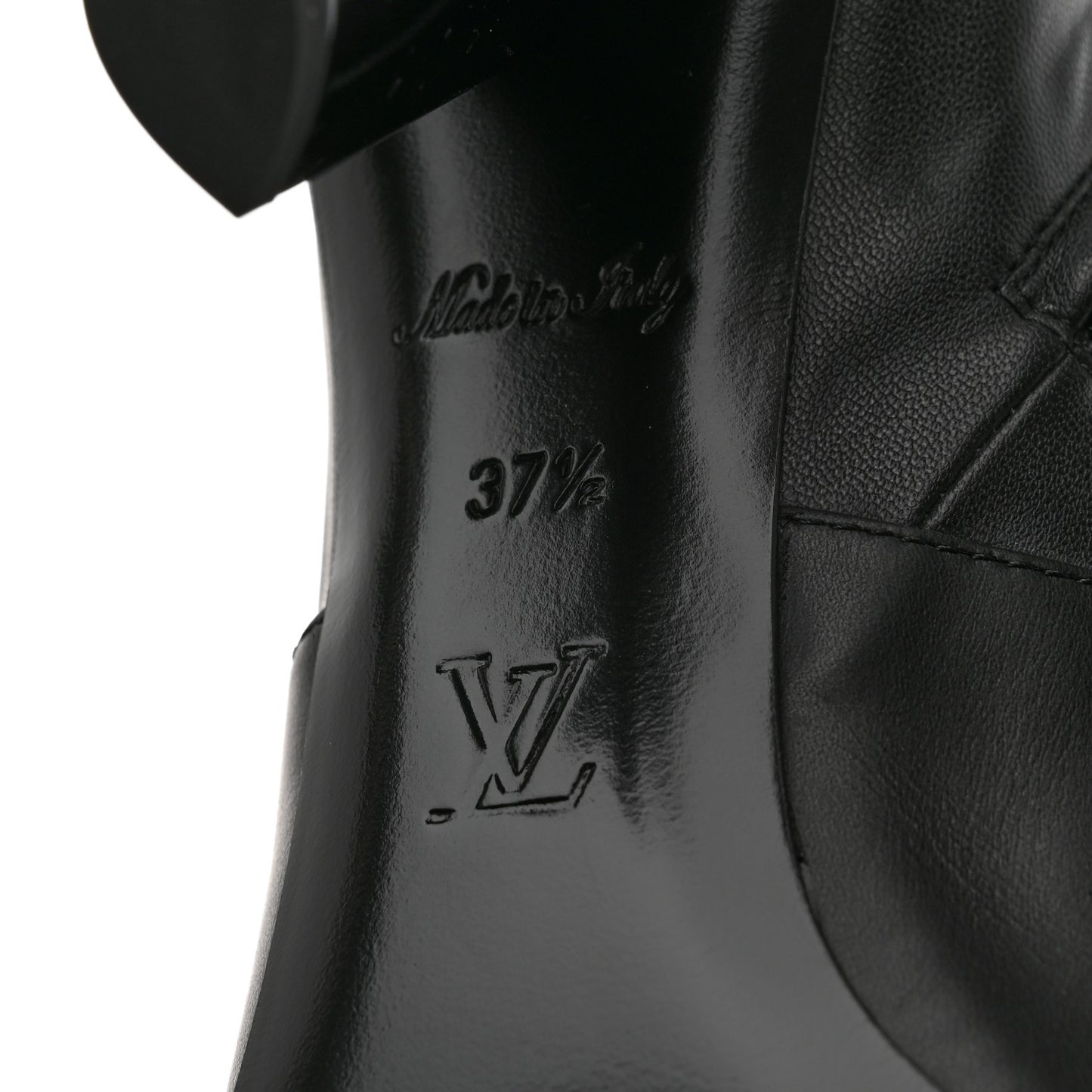 Calfskin Silhouette Ankle Boots 37.5 Black
