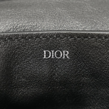 Christian Dior Grained Calfskin Oblique Saddle Wristlet Blue 6 of 11