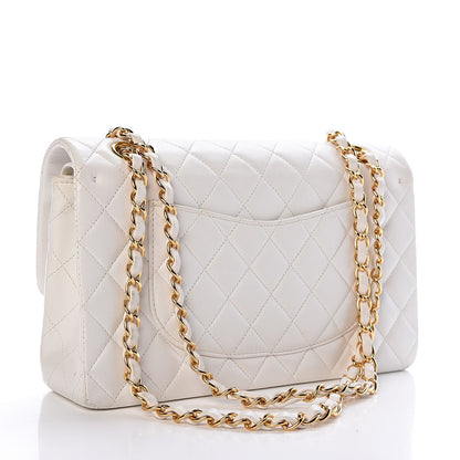 Chanel Lambskin Quilted Medium Double Flap White 3 of 17
