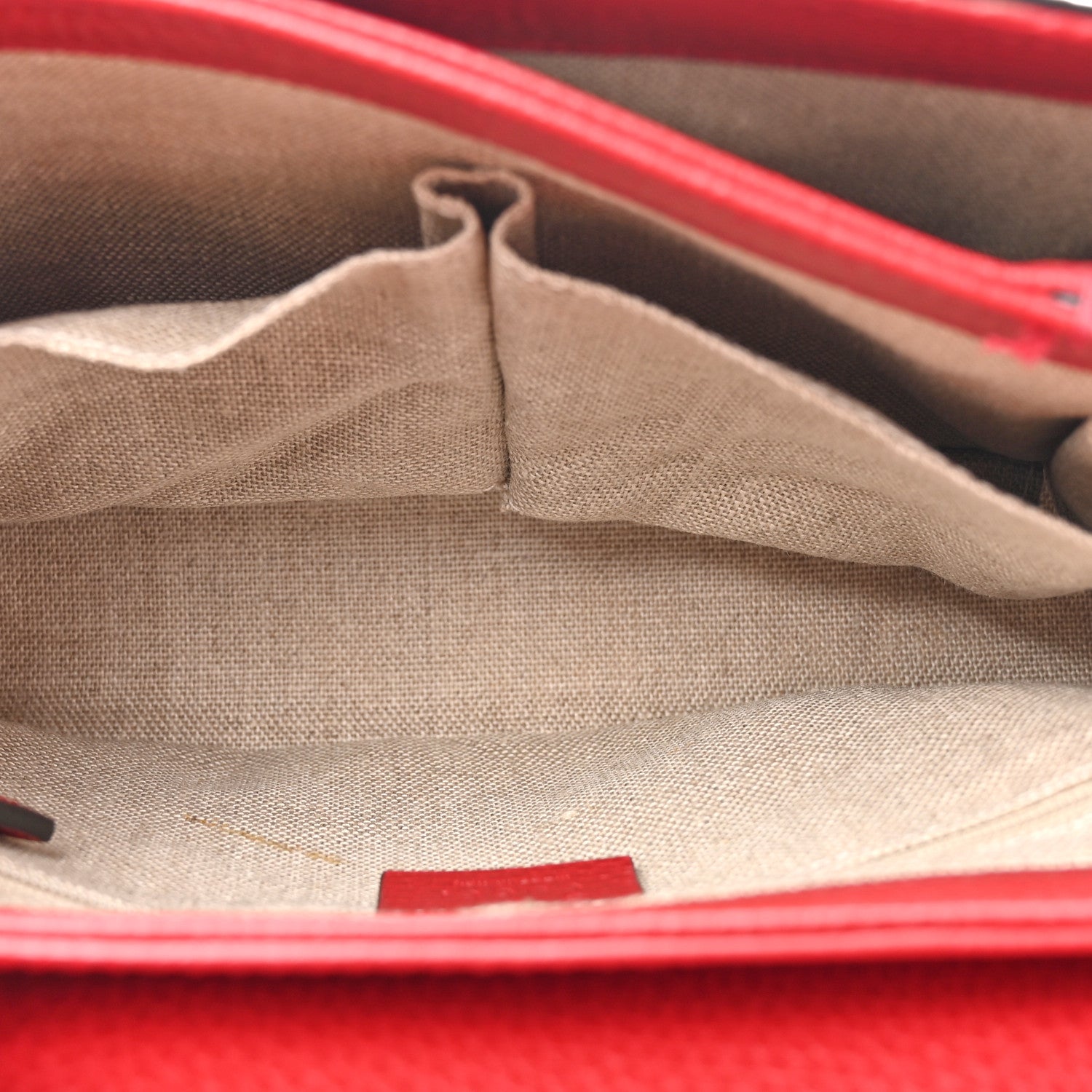 Gucci Dollar Calfskin Interlocking G Top Handle Shoulder Bag Red 6 of 18