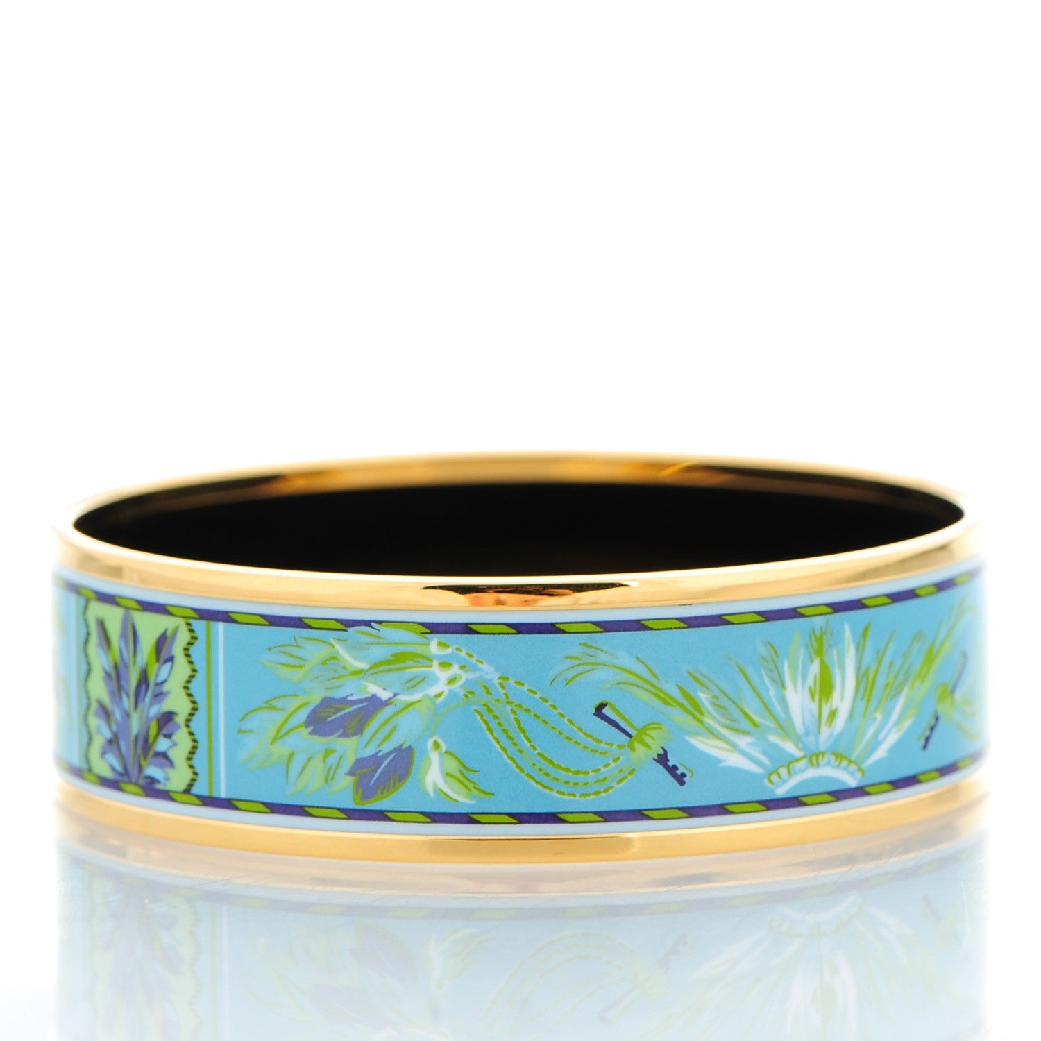 Hermes Enamel Printed Medium Brazil Bracelet 62 3 of 5