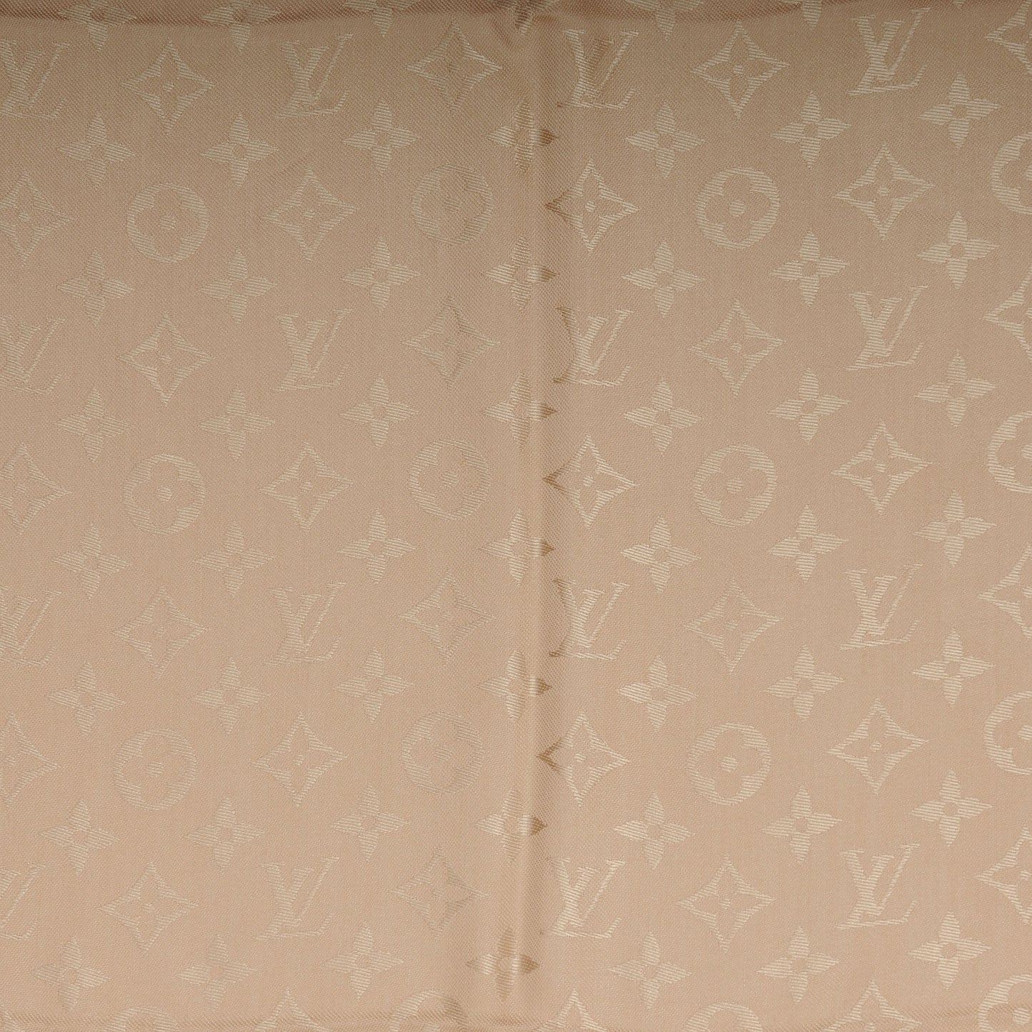 Wool Silk Monogram Shawl Nude