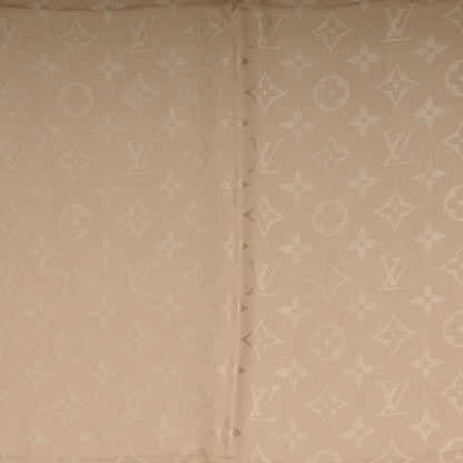 Louis Vuitton Wool Silk Monogram Shawl Nude 4 of 5