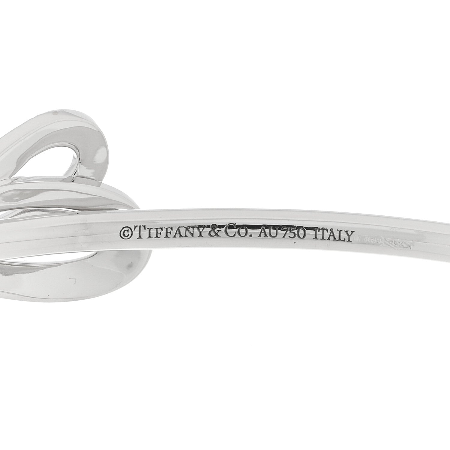 Tiffany 18K White Gold Diamond Bow Cuff Bracelet 3 of 3