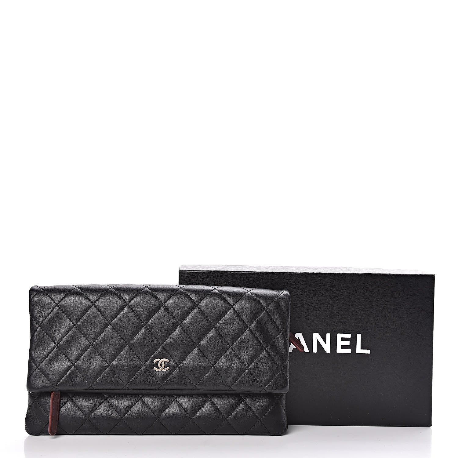 Chanel Lambskin Quilted CC Beauty Clutch Black 10 of 10