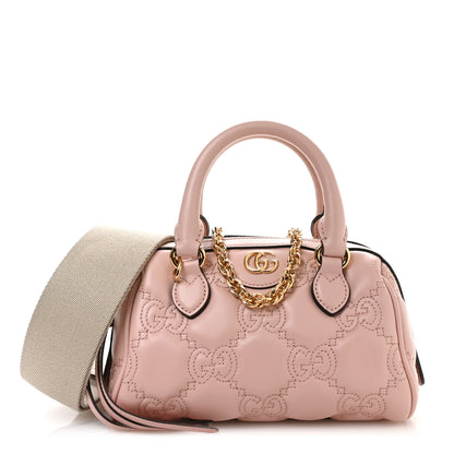Gucci Calfskin GG Matelasse Mini Bowler Bag Perfect Pink 1 of 10