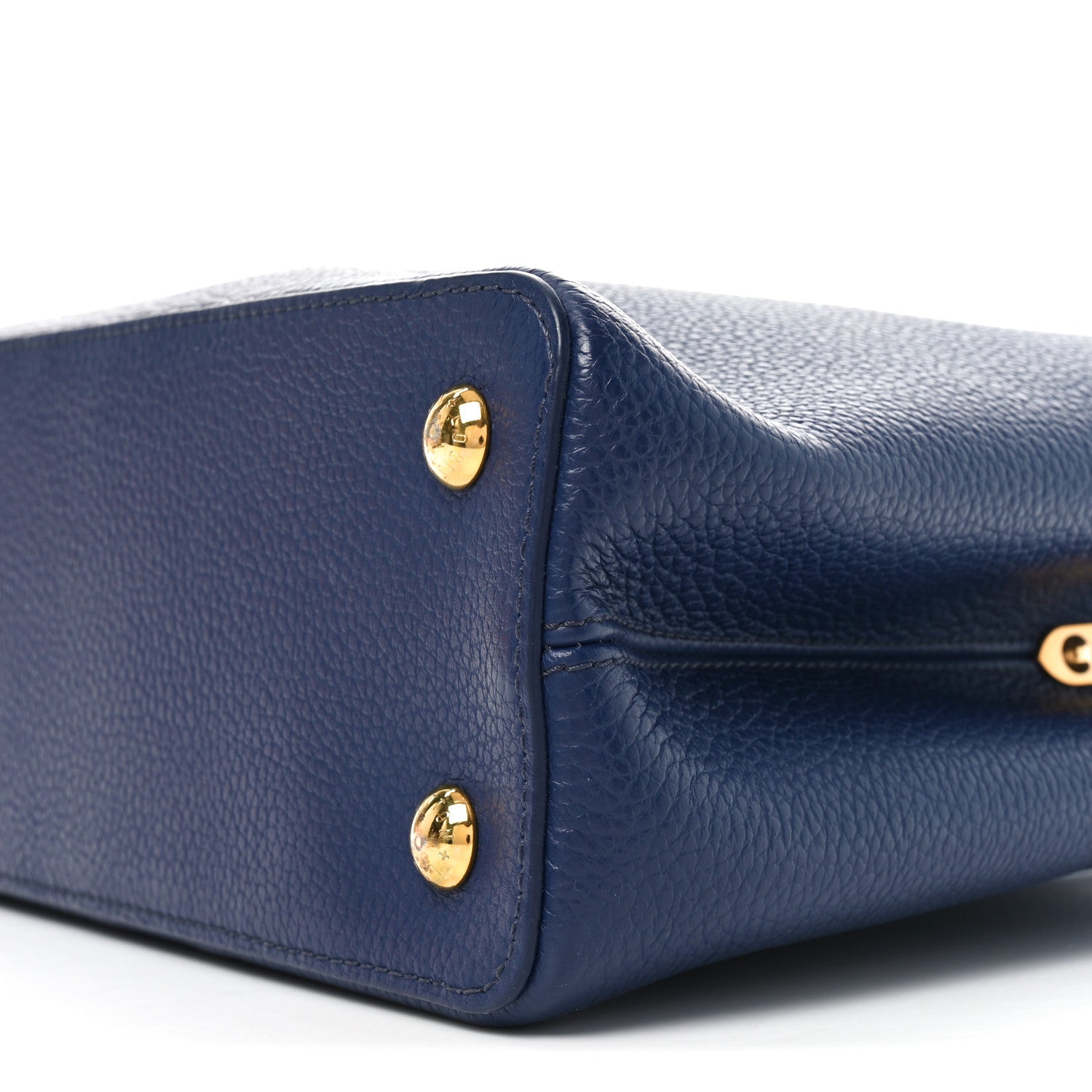 Louis Vuitton Taurillon Snakeskin Capucines MM Blue 9 of 9
