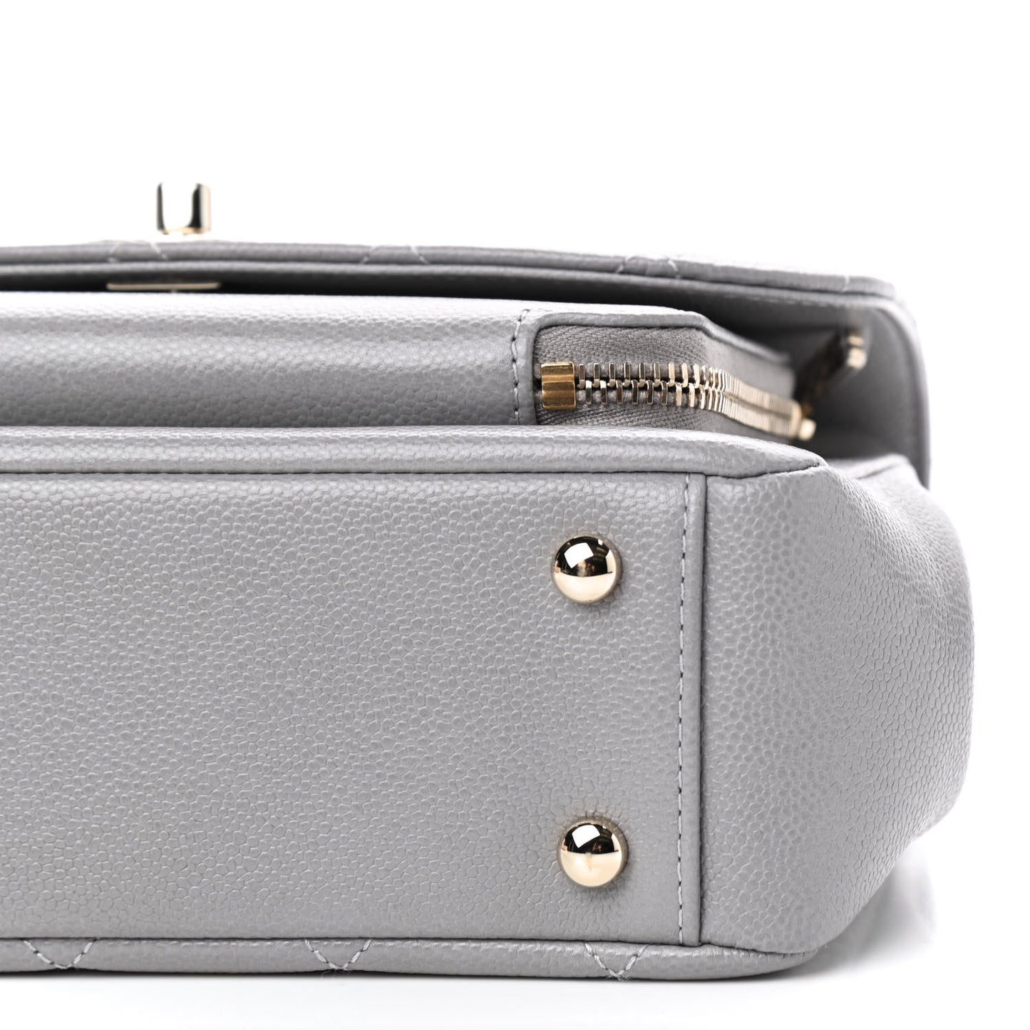 Caviar Quilted Medium Business Affinity Flap Grey