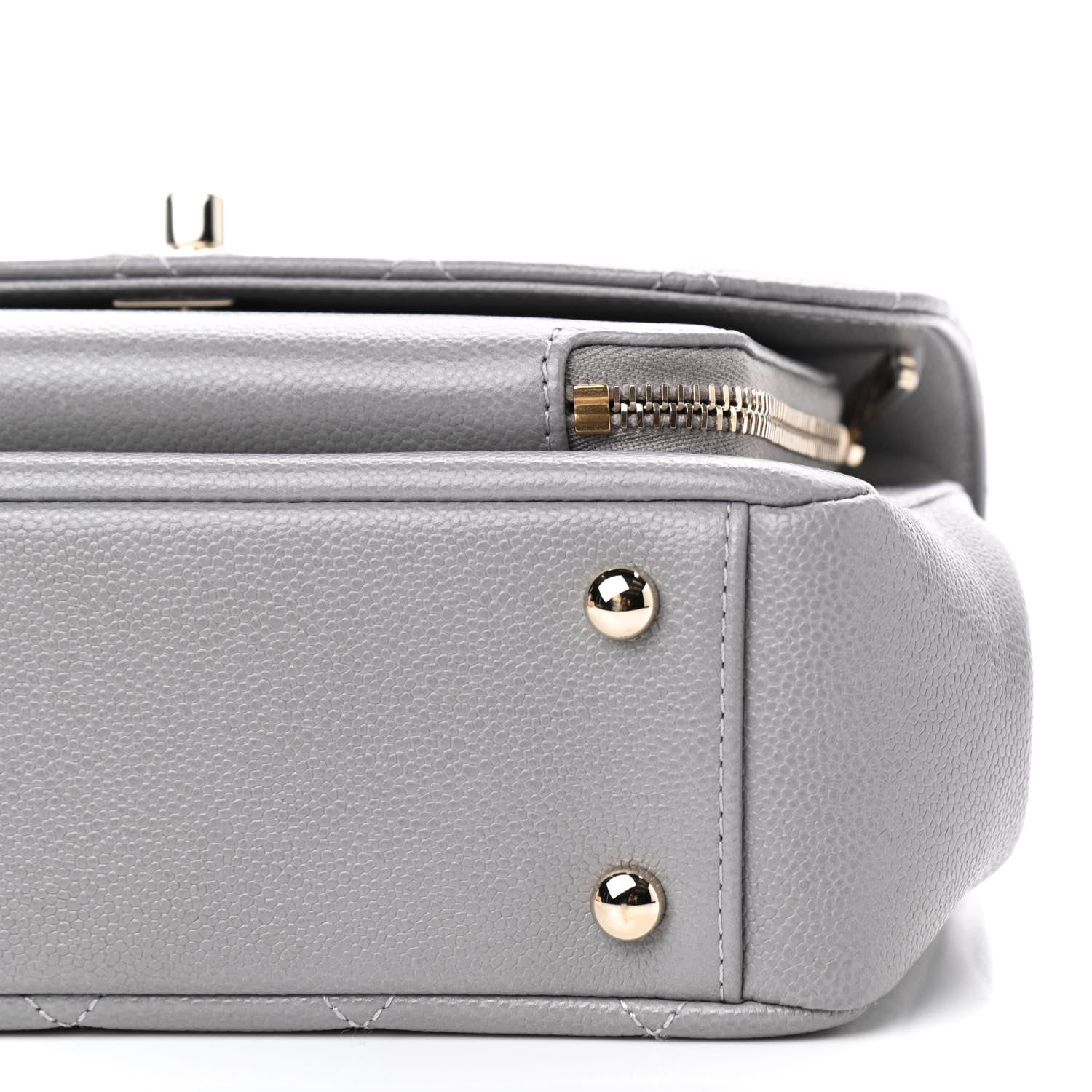 Chanel Caviar Quilted Medium Business Affinity Flap Grey 7 of 9