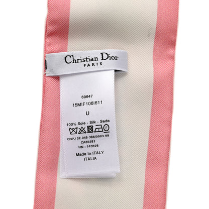 Christian Dior Silk Twill D-Millefiori Mitzah Scarf Pink Multicolor 2 of 3