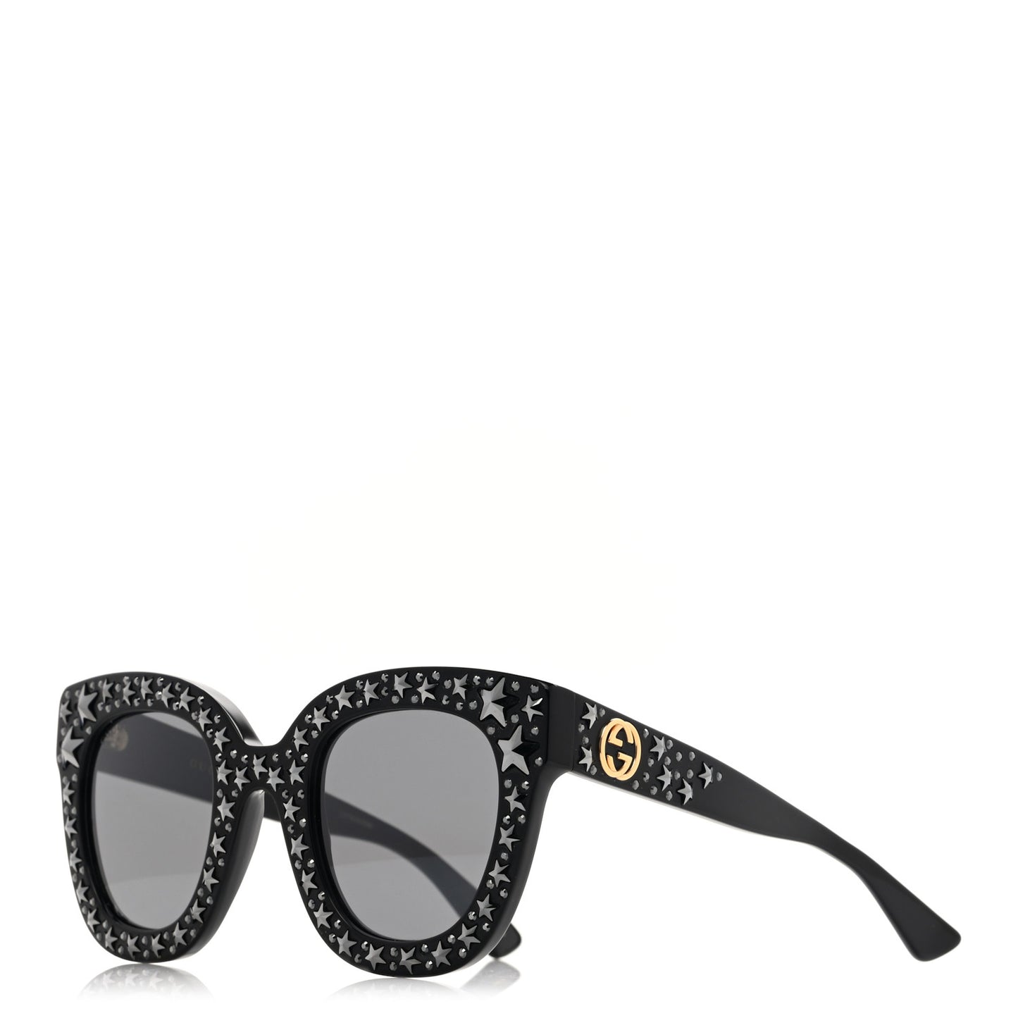 Acetate Stars Cat Eye Sunglasses GG0116S Black