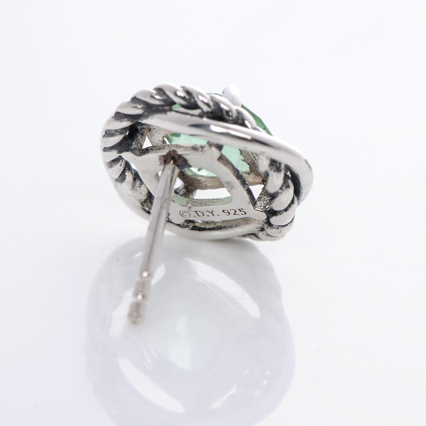 Sterling Silver Prasiolite 7mm Infinity Earrings