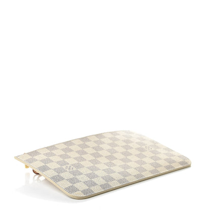 Louis Vuitton Damier Azur Neverfull MM GM Pochette Rose Ballerine 4 of 7