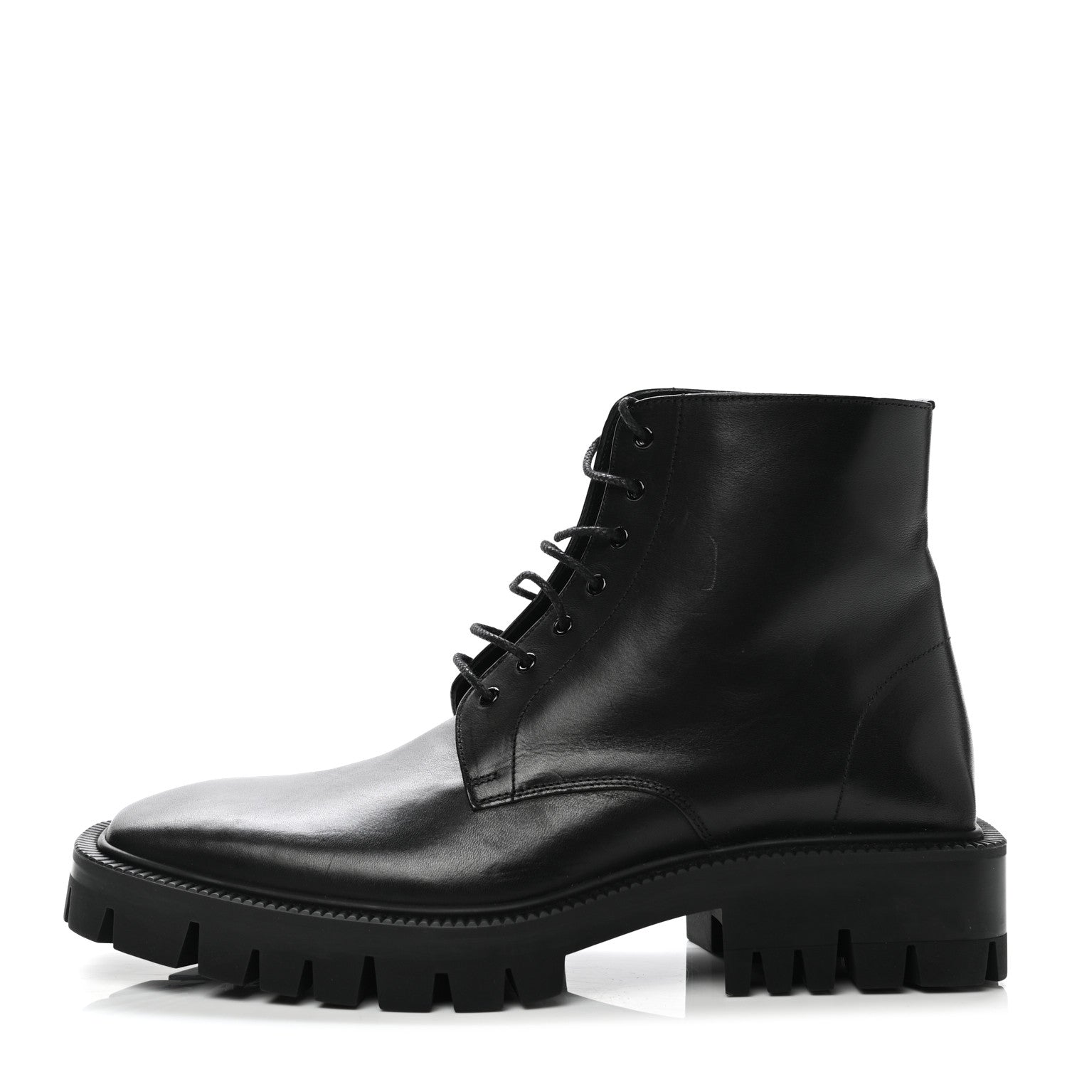 Balenciaga Calfskin Outdoor Rim Combat Boots 39 Black 1 of 13