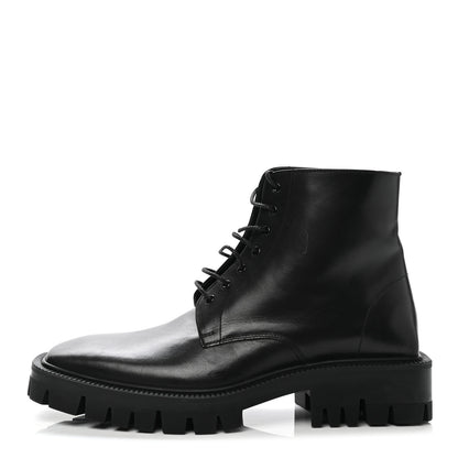 Balenciaga Calfskin Outdoor Rim Combat Boots 39 Black 1 of 13
