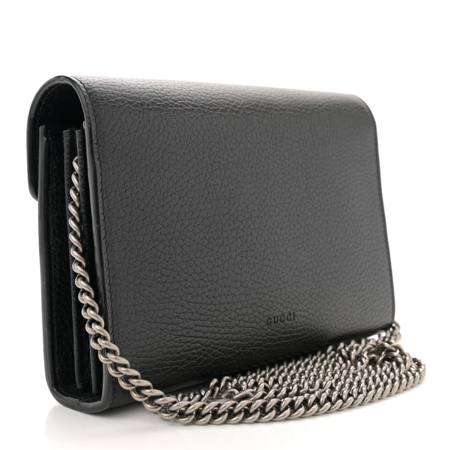 Calfskin Mini Dionysus Chain Wallet Black
