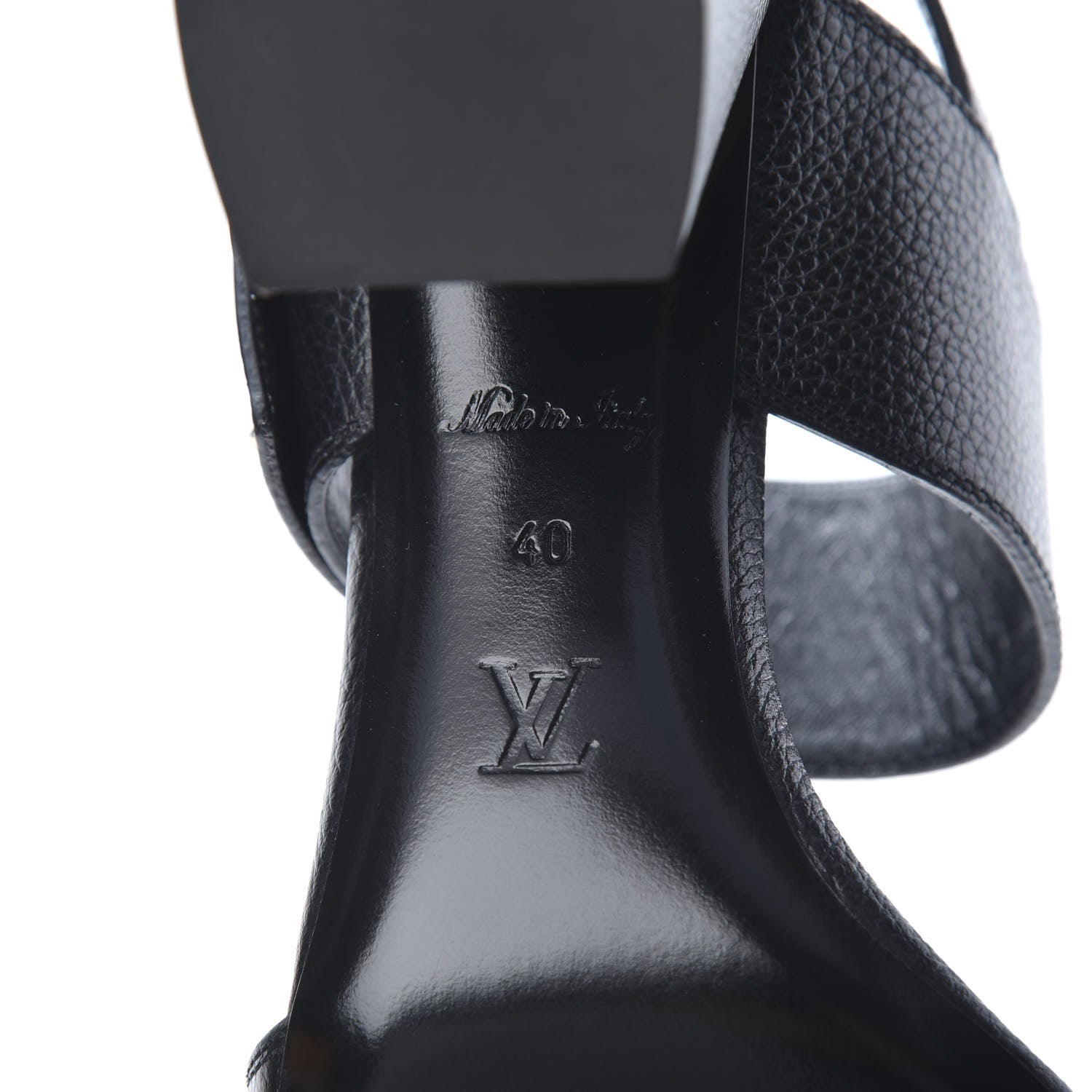Louis Vuitton Grained Calfskin Horizon Sandals 40 Black 7 of 11