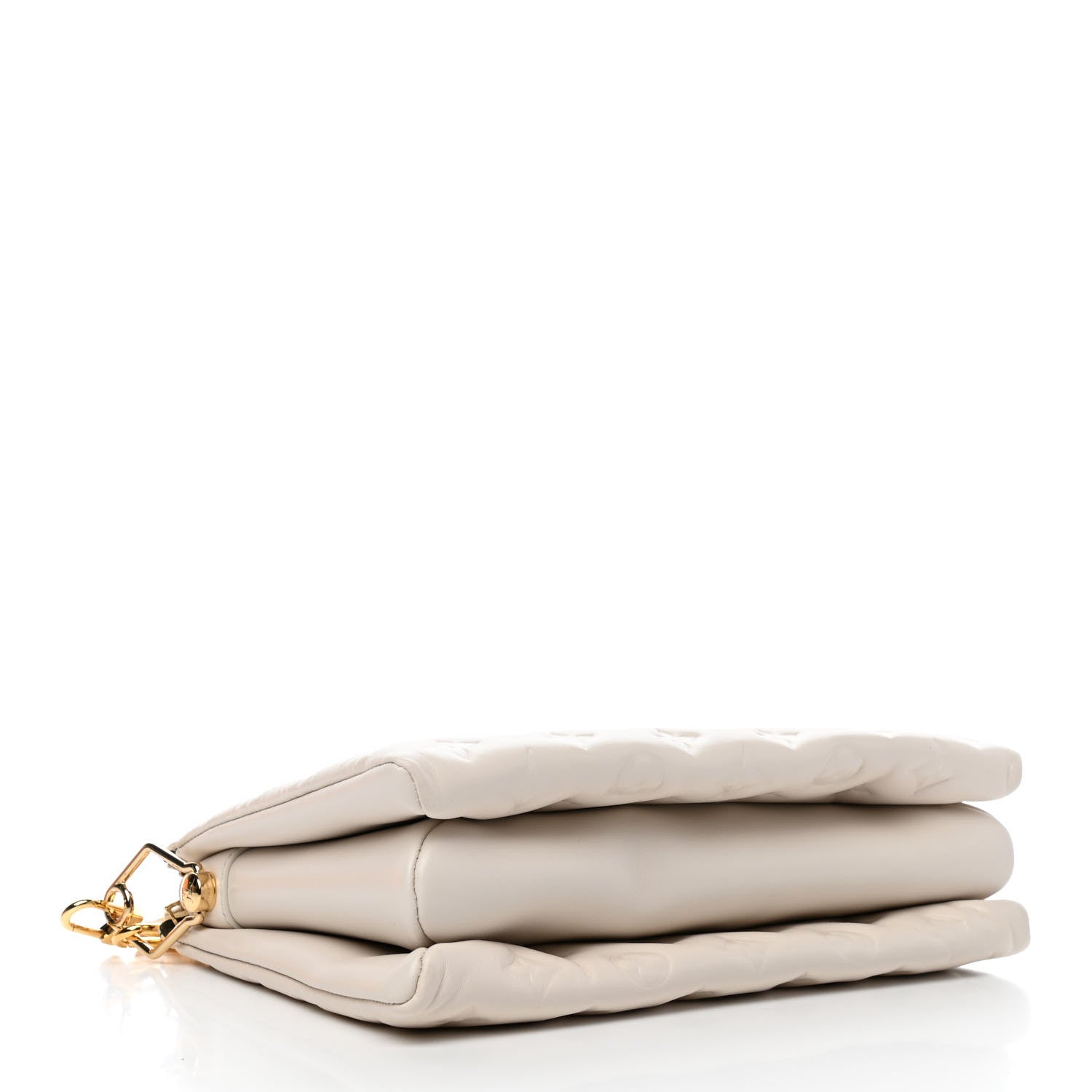 Louis Vuitton Lambskin Embossed Monogram Coussin PM Beige Cream 3 of 4