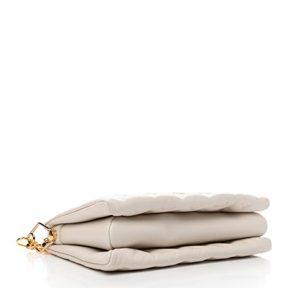 Louis Vuitton Lambskin Embossed Monogram Coussin PM Beige Cream 3 of 4