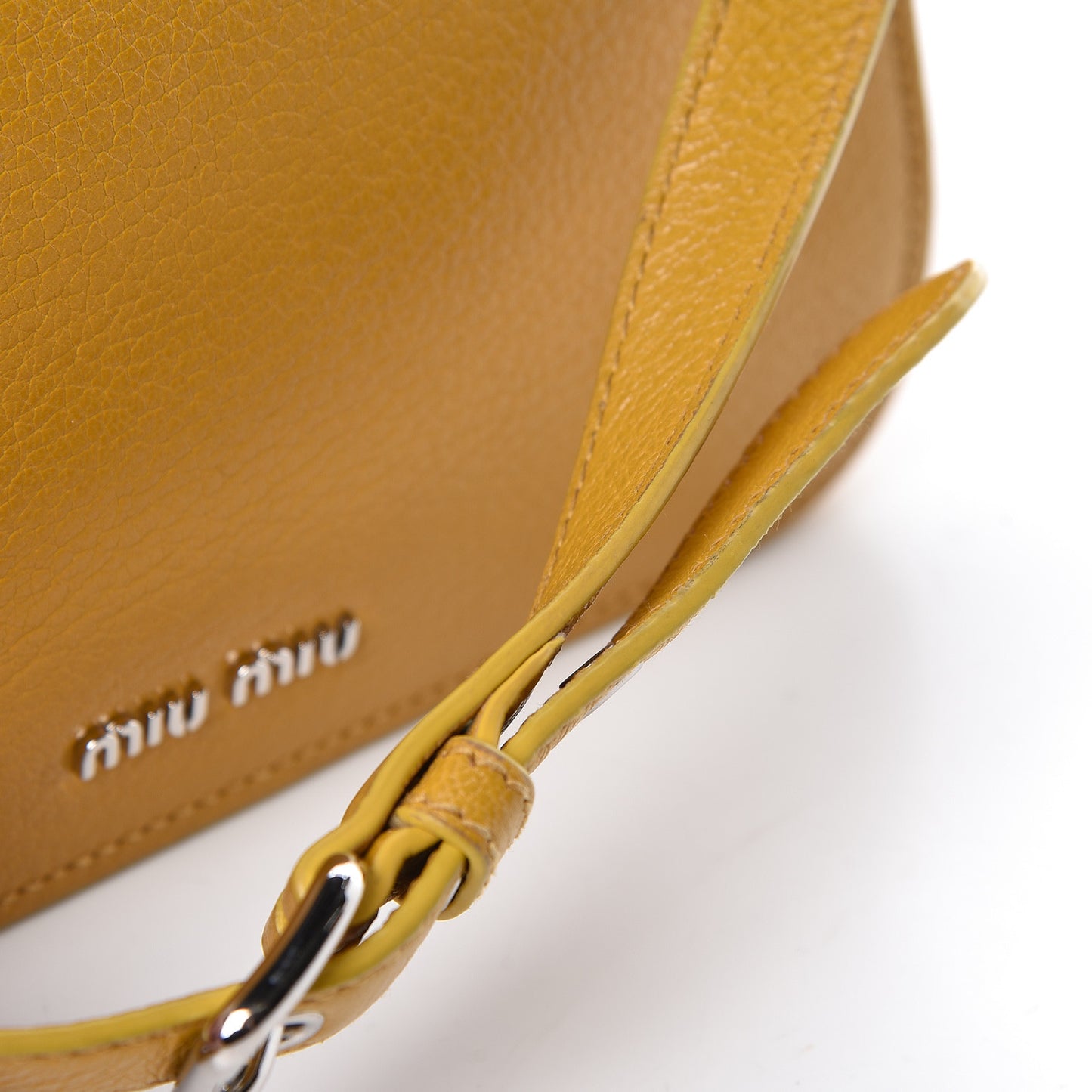 Goatskin Madras Shoulder Bag Yellow