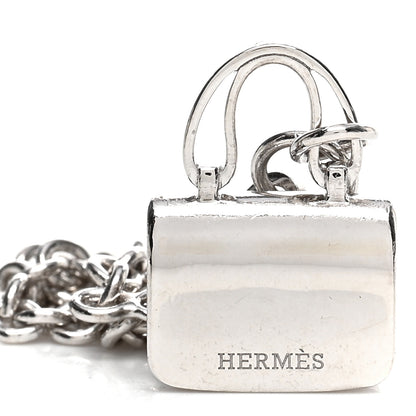 Hermes 18K White Gold Diamond Constance Amulettes Bracelet SH 3 of 4