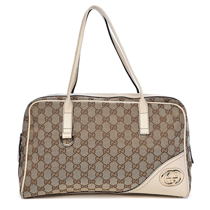 Gucci Monogram Medium New Britt Boston Off White 1 of 13