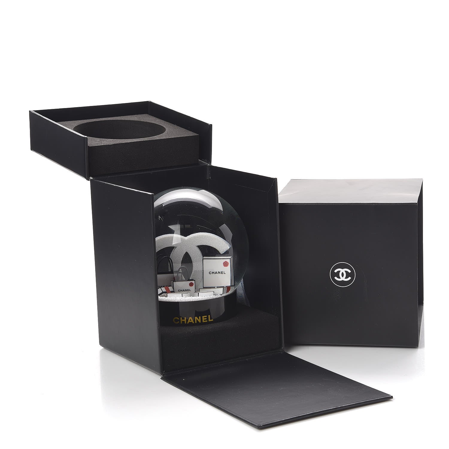 Chanel Glass CC Shopping Bag Snow Globe 5 of 5