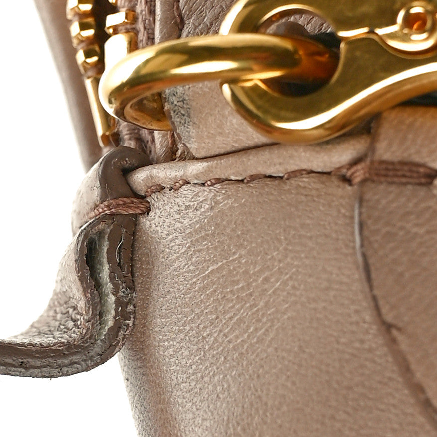 Nappa Matelasse Double Zip Shoulder Bag Cammeo