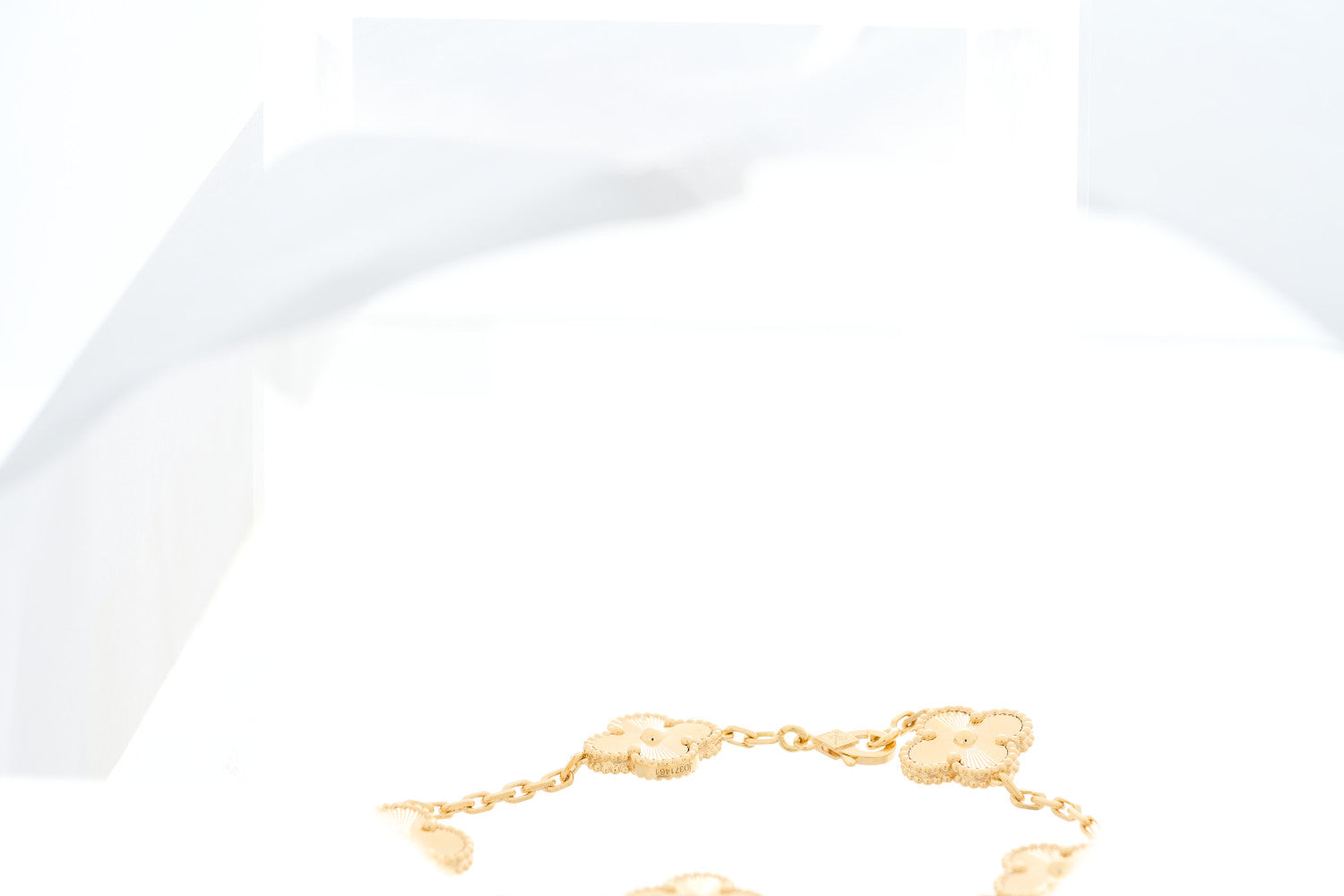 Van Cleef & Arpels 18K Yellow Gold 5 Motifs Guilloche Vintage Alhambra Bracelet 3 of 5